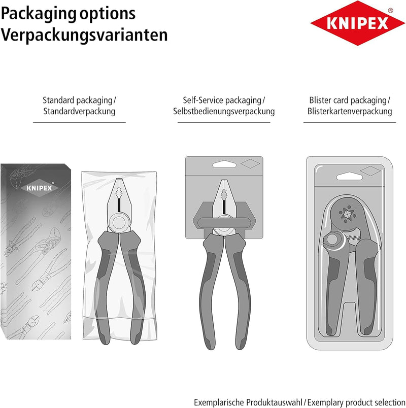 KNIPEX Electronics End Cutting Pliers with Multi-Component Sleeves 115 mm 64 02 115 With Multi-component Sleeves, Blue/Red With facet