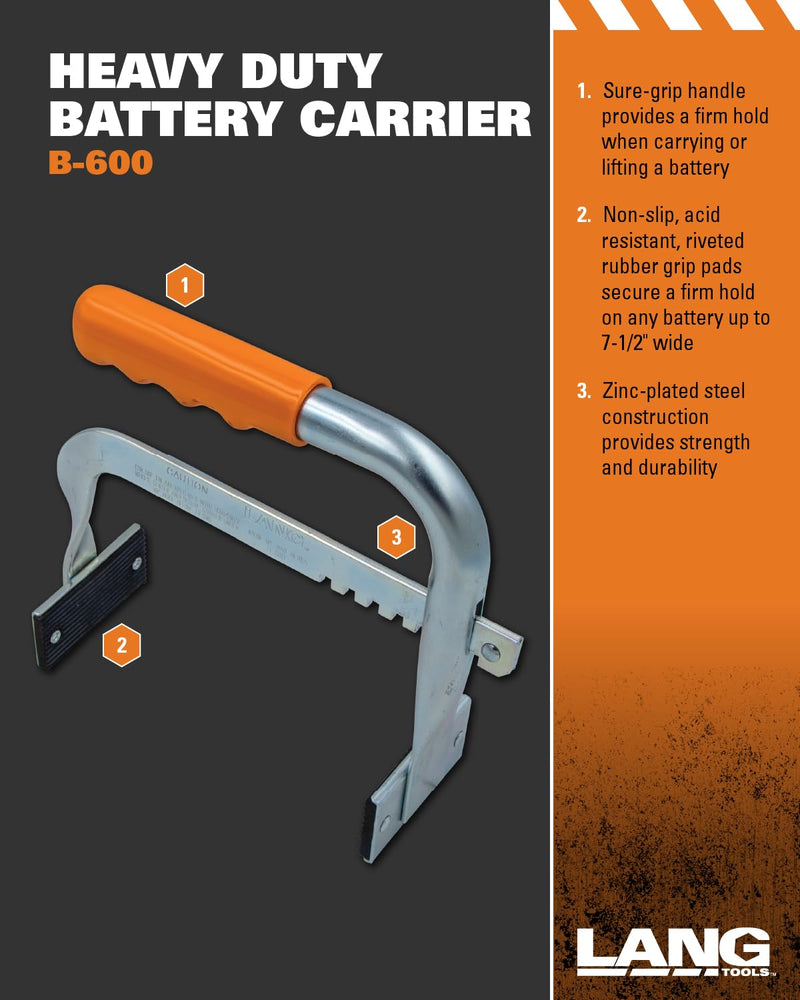 [AUSTRALIA] - Lang Tools B-600 Heavy Duty Battery Carrier 