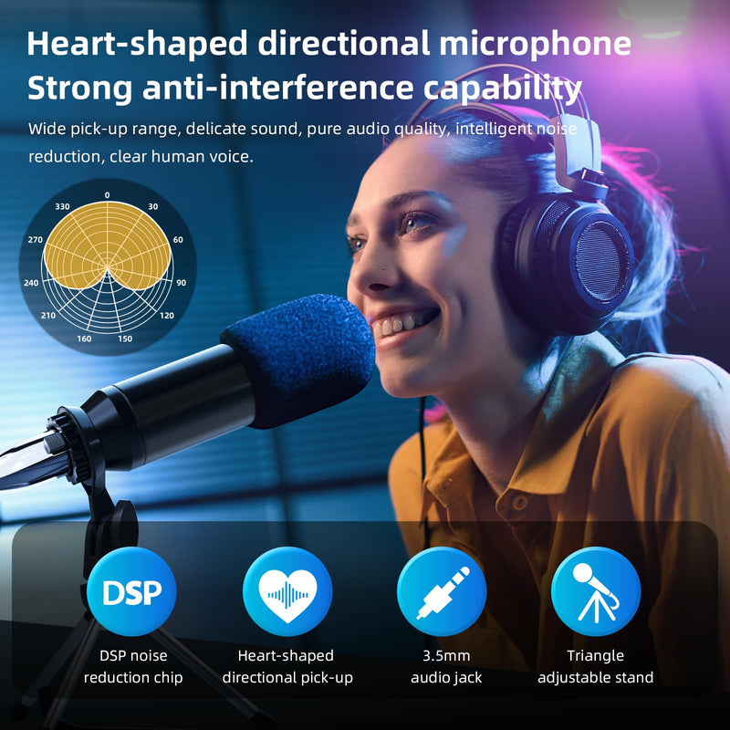 [AUSTRALIA] - Podcast Equipment Bundle Includes Audio Mixer and BM800 Microphone, Ideal for Video Production, Live Streaming, Gaming voiceovers. Compatible with Various Operating Systems and Software 
