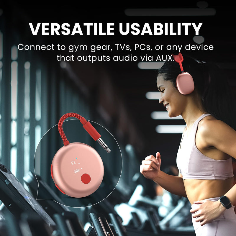 Avantree SoundJet R1& Clan N1 Bundle - Airplane Bluetooth 5.3 Adapter - Active Noise-Canceling Wireless Earbuds for Music, Calls While Commuting with Hybrid ANC, Transparency Mode