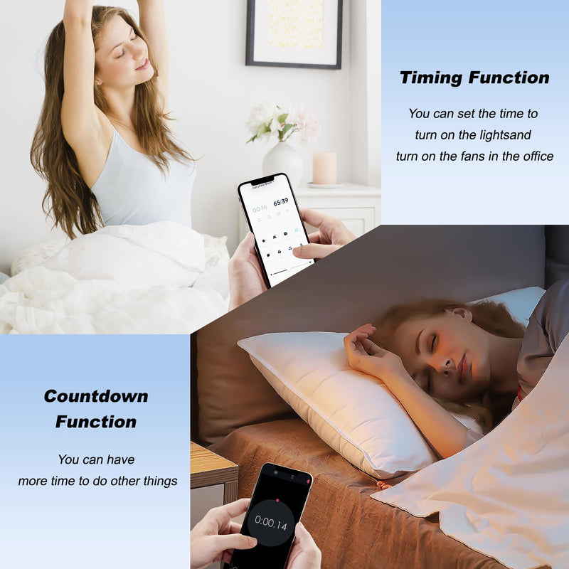 1 x Mini Smart Light Switch, Wireless Remote Control Switch for Home Automation, RF Remote Controlled Light Switch with Timer and Motion Sensor with Alexa Echo, Google Home