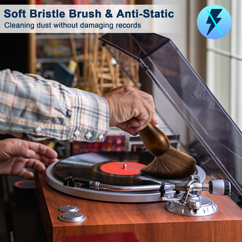 [AUSTRALIA] - XQ XIAO QIAO Cleaning Brush Turntable Vinyl Records Cleaner, Anti-Static Dust Cleaning Record Brush for Vinyl Albums LP CD Cartridge/Keyboard/Camera Lens/Computer/Character Models/Guitar 