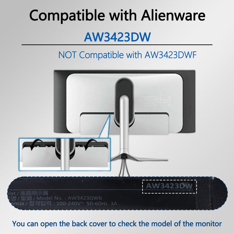 AW3423DW VESA Adapter Compatible with Alienware 34" Curved Gaming Monitors | (Fits AW3423DW) – 100x100 Wall Mount Bracket