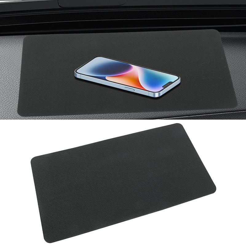 Black Car Dashboard Anti-Slip Mat, 27 x 15 cm Universal PVC Non-Slip Pad for Car Dash Accessories (Medium Size/Non-Adhesive/Car Texture) Style 2