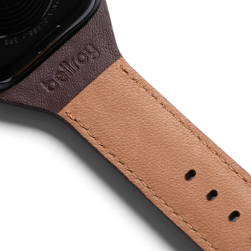 Bellroy Classic Watch Strap, Compatible with Apple Watch 38-42mm - Ganache | Leather watch band compatible with Apple Watch 38-42mm, made for work or casual wear Ganache (Small)