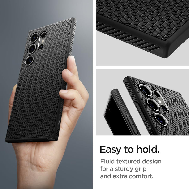 Spigen Liquid Air Designed for Galaxy S24 Ultra Case (2024), [Military-Grade Protection] - Matte Black