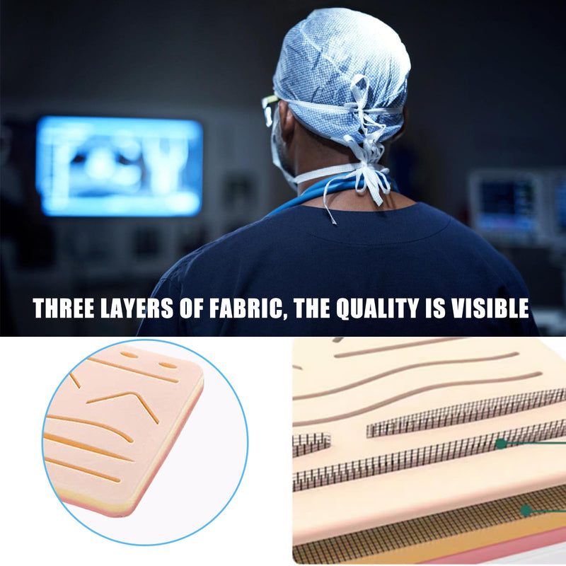 Surgical Suture Set, Suture Training Set, Wound Seam Exercise Set, Silicone Sewing Cushion with Tool Set, Suture Training, Suture Pad, Suture Practice Kit, Silicone Suture Simulator, Ideal Gift for