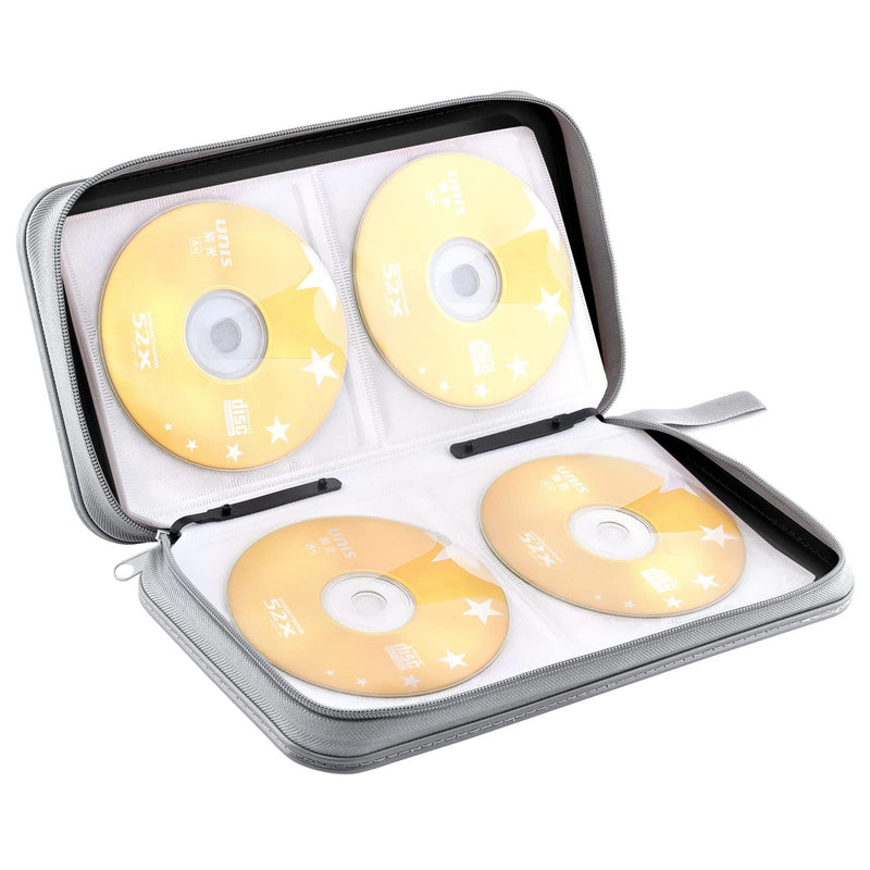 DVD Case, Bivisen CD Case Holder Wallet Binder 96 Capacity CD/DVD Cases Storage Holder Binder Organizer Wallet Book for Car Home Travel (Black) Black