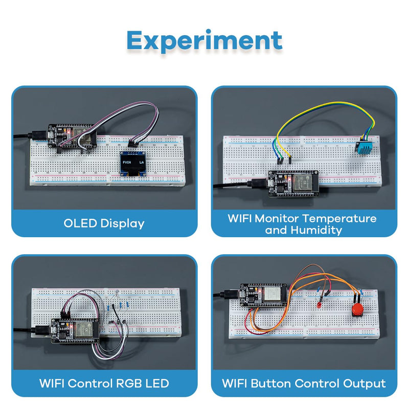 LAFVIN Basic Starter Kit for ESP32 ESP-WROOM-32 WiFi I OT Development Board with Tutorial Compatible with Arduino IDE