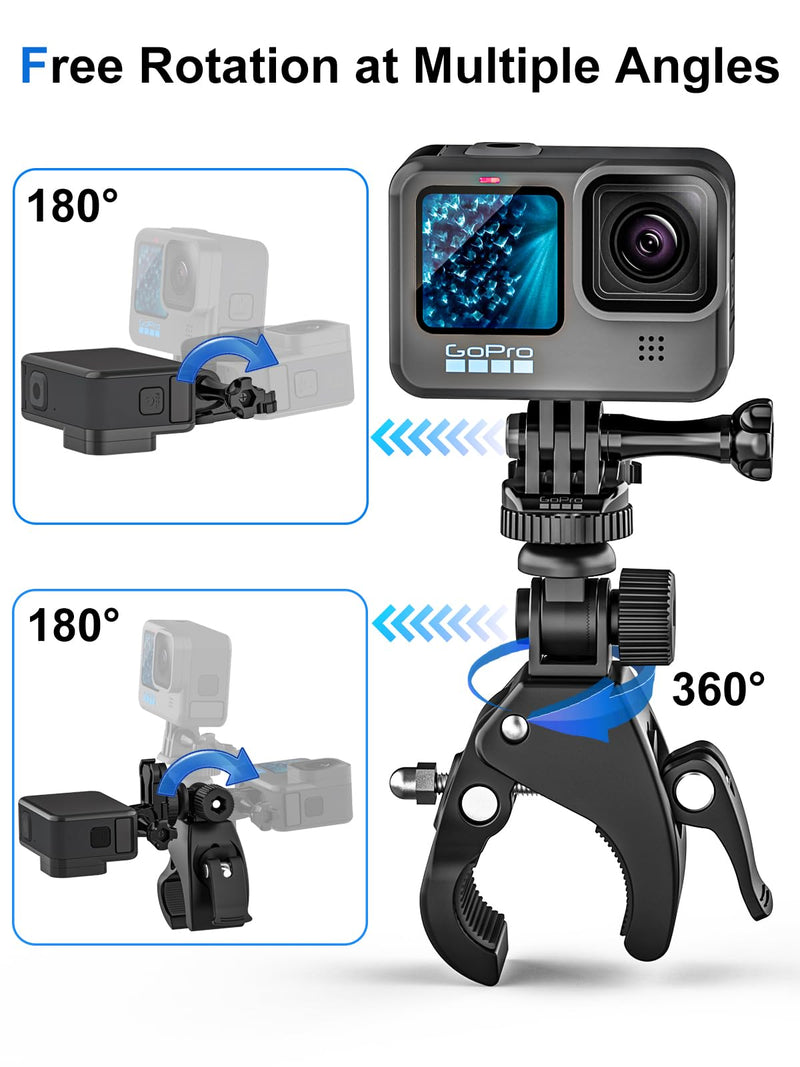 [AUSTRALIA] - Easy Installation Adjustable Crossbow Gun Scope Camera Clamp Mount with 1/4 Thread for Gopro Hero Session Fixation 