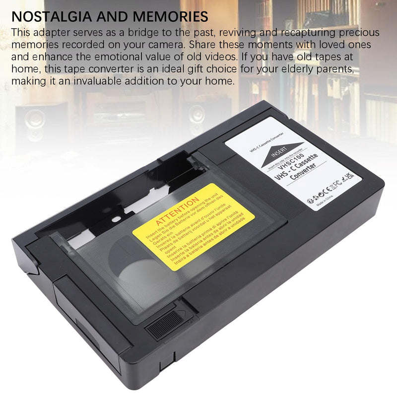 VBESTLIFE Cassette Adapter for Camcorders SVHS VHS C to VHS, for VCR Player, VHS Tapes, Video Cassette Player and VHS to Digital Converting