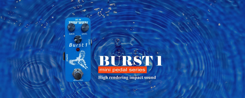 [AUSTRALIA] - Part of the MINI pedal series Burst1 Distortion MINI Pedal, Vintage and pro-quality, High-Impact Metal Tones, High rendering impact, Perfect for Hobby Metal Players, Designed/Made in Taiwan 