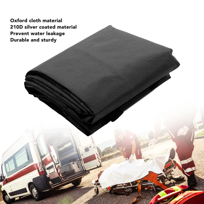 HEEPDD Body bag, black body bag for emergency, body bag made of Oxford fabric, 210D silver coated, waterproof bag with 4 side handles, zip in the (150 x 60 cm) 150*60CM