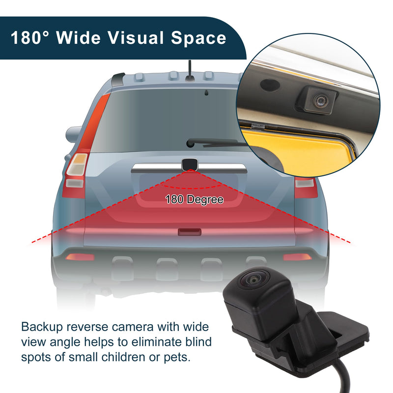 Rear View Camera for Honda HR-V for Honda Vezel 2014-2019 | 120-180 Degree, 39530T7MH01, License Plate Park Assist Camera, Backup Reverse Camera