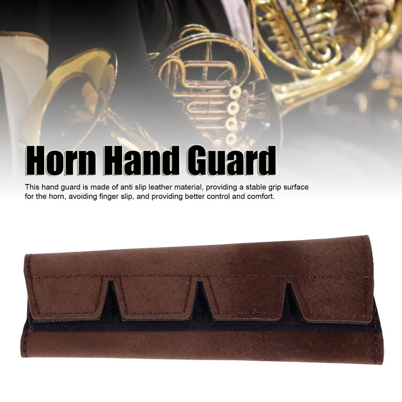 French Horn Handguard Accessory, Easy Installation Leather Cover for Performance (Brown) Brown