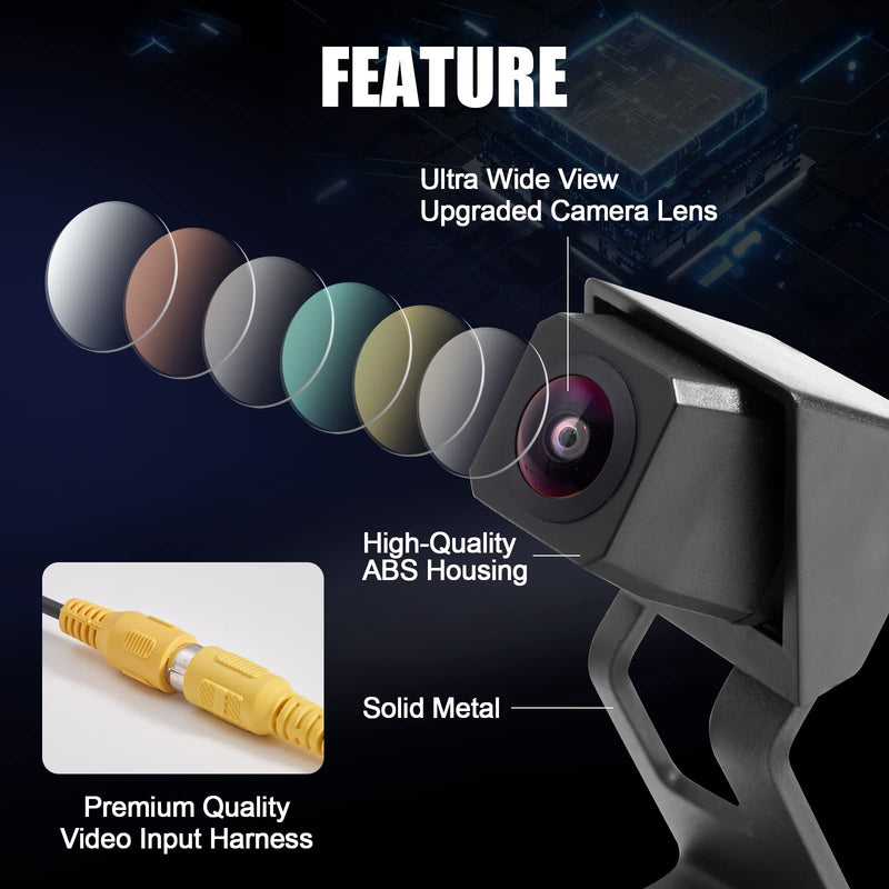 AUTOBABA Car Rear View Back Up Camera Reverse Camera with Wire Adapter | Compatible with 2007-2018 Jeep Wrangler Spare Tire Mount Waterproof Wide Angle Removable Camera