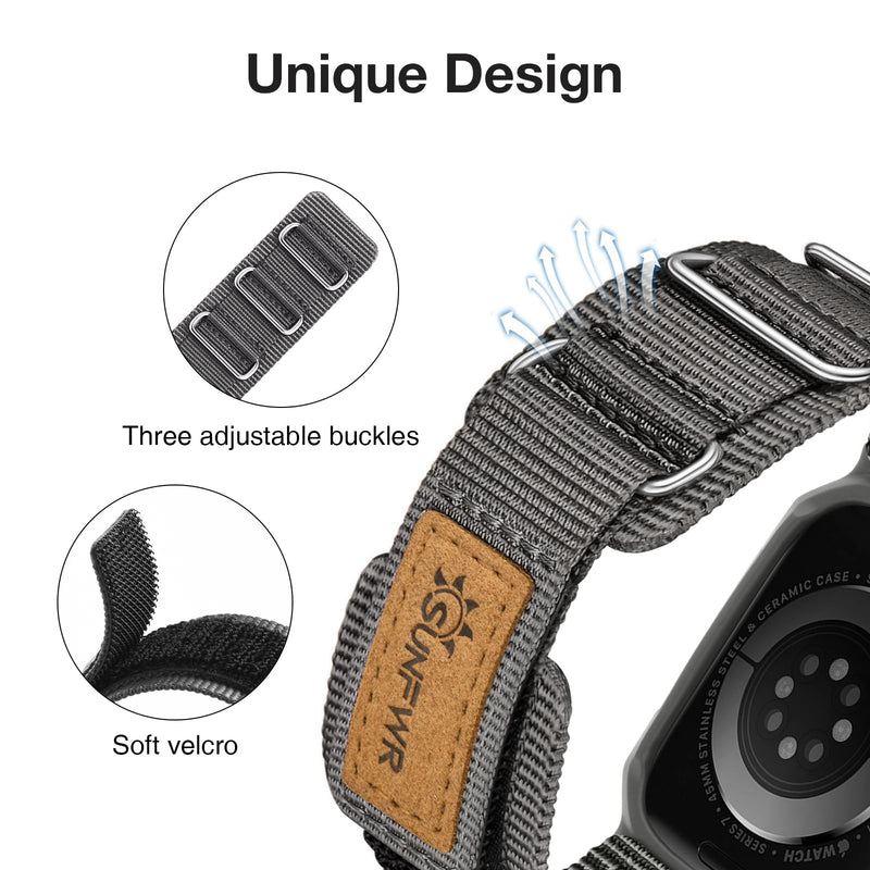 Bundle of the Three buckles Apple Watch Band (Brown/Grey)