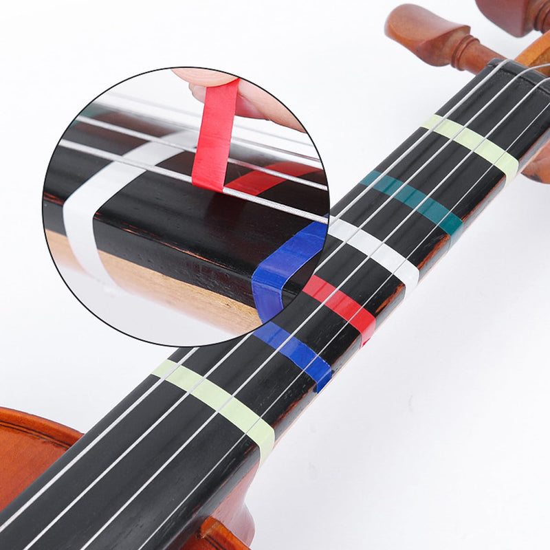 7 Rolls Violin Fingerboard Tapes, Violin Finger Guide Stickers, 216ft Cello Positions Practising Fingering Tape for Beginners Fretboard Note Positions. (7 Colors)