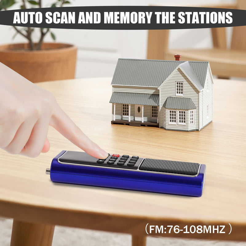 [AUSTRALIA] - Leting Portable Radio with Mp3 Speaker, Radios Porable FM, Radio Support Tf Card/USB/Music Recording, Emergency Radio Rechargeable Battery Powered,FM Radio with Best Reception (Blue) BLUE 