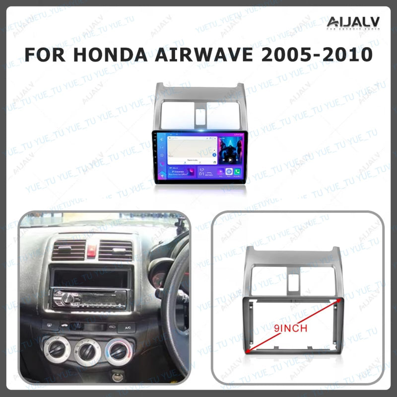 9inch 2DIN Installation Dash Kit fits for Honda Airwave 2005-2010 Aftermarket Android Car Radio Stereo Mounting Fascia Panel
