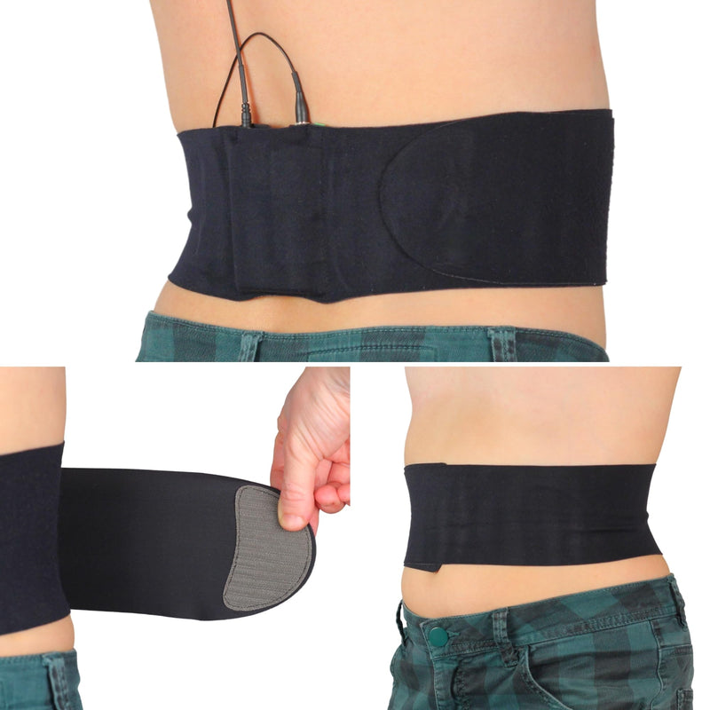 [AUSTRALIA] - URSA Waist Strap - Ultra Slim, Breathable & Stretchy Microphone Transmitter Straps. Compatible with Most Transmitter/Receivers (Black, Large Waist - Big Pouch) 