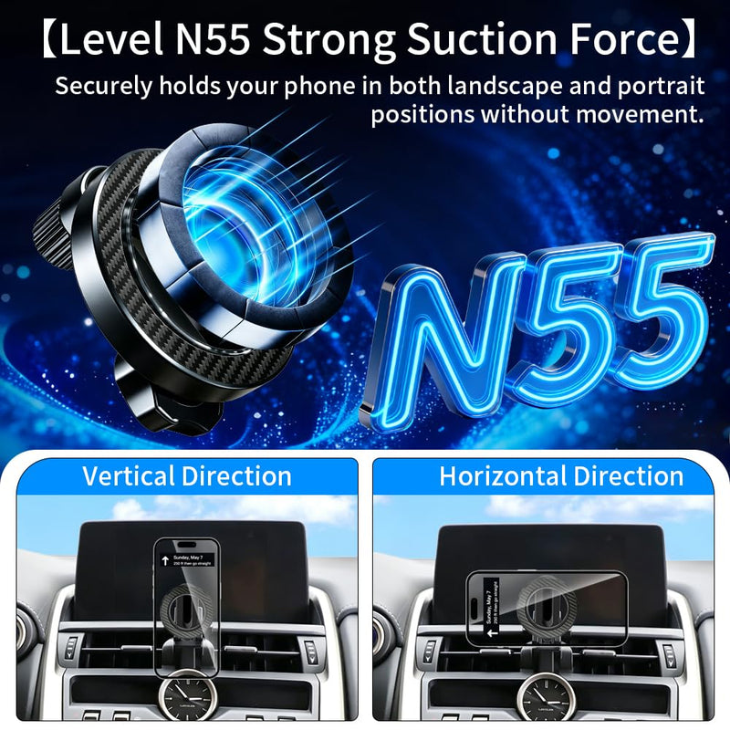 Car Phone Holder Mount for Lexus NX 2015-2021 Accessories | Magnetic Cellphone Stand, Cell Phones Navigation Charging Screen Cradles,Double 360°Rotation,for Magsafe Magnet Accessory