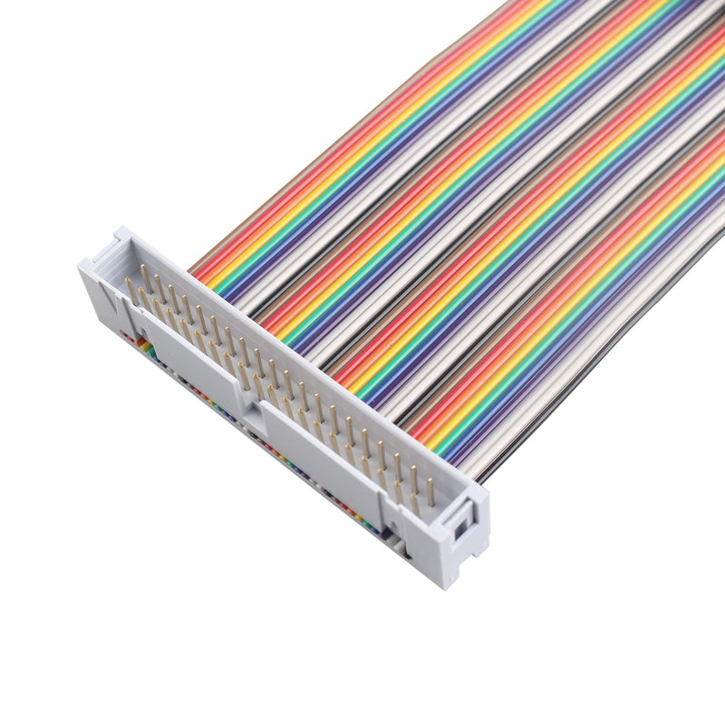 [AUSTRALIA] - ZDE Male to Female GPIO Flat Ribbon Cable 40pin Breadboard Rainbow Jumper Wire 10cm/3.94inch Compatible with Raspberry Pi 5 4B 3 2 Model B B+ 