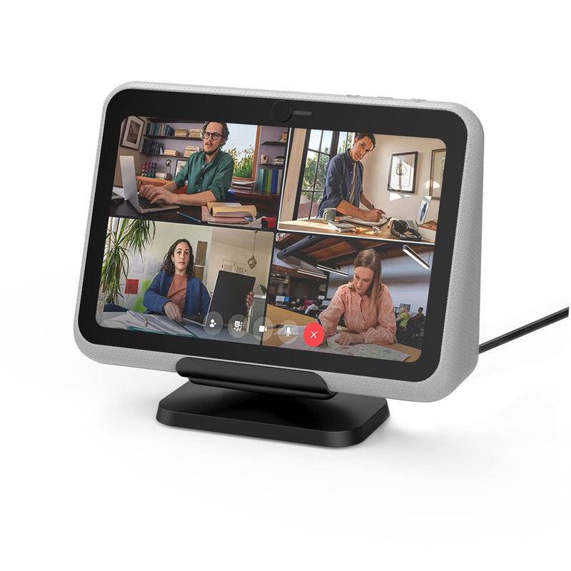 [AUSTRALIA] - Charging Dock/Base for Meta Portal Go-Rotatable to Adjust The Angle Charging Stand for Facebook Portal Go Smart Video Calling for Office, Home with 45W PD Charging Adapter(Black) Black 