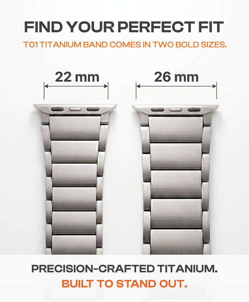 Titanium Watch Band Compatible with Apple Watch Ultra 3/2/1, 49mm | Adjustable Titanium Apple Watch Band 49mm, DLC Coating with Deployant Clasp, Waterproof & Ultra‑Light, Perfect Color Matching Natural Titanium | Deployant Clasp | 26mm
