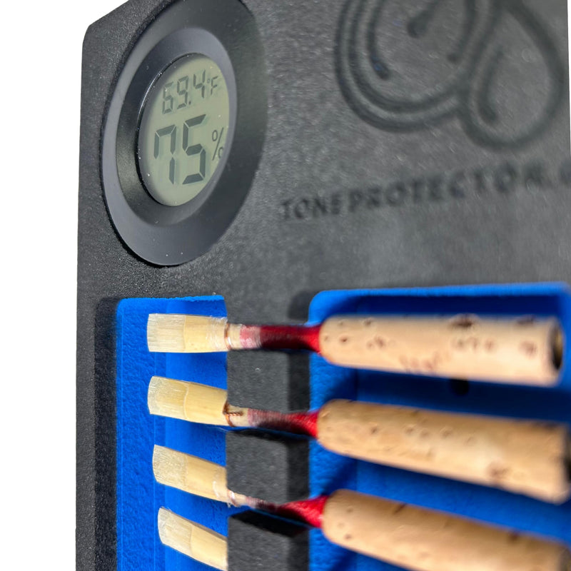 Tone Protector Reed Case for Oboe Reeds: Digital Oboe Reed Storage With Two-Way Humidity Control