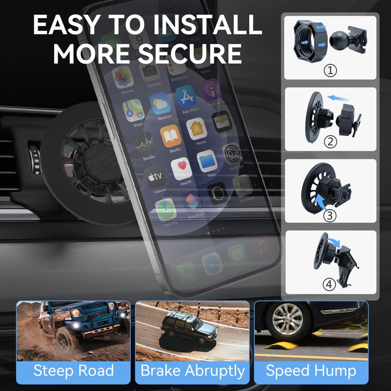 BEHAVE Fits for Audi Q5 2018-2024 Car Phone Holder, Compatible with Magsafe Phone Mount for Q5 Cell Phone Cradles,Compatible for All Phones