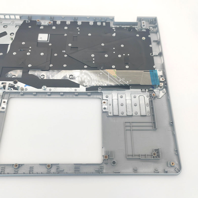 Non-Backlit Keyboard Palmrest for Dell Inspiron 15 3510 3511 3515 | Fits 3515(without USB-C),Upper Case Top Cover Replacement,Non-Backlit Keyboard,Silver,P/N 0HM1XV/HM1XV