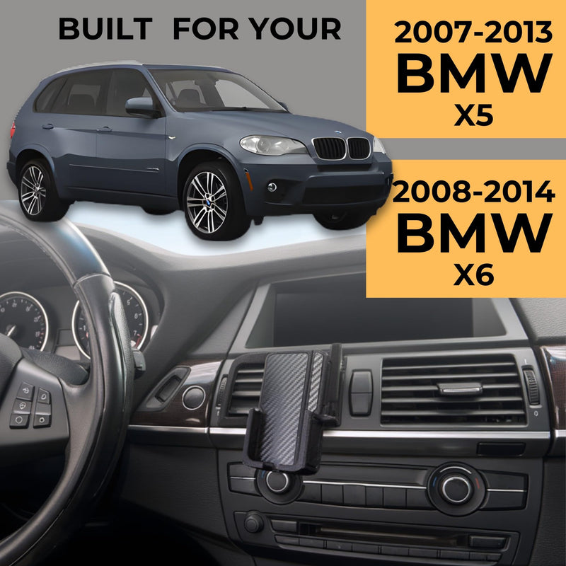 Phone Holder for BMW X5 2007-2013 / BMW X6 2008-2014 Easy Install Custom Made