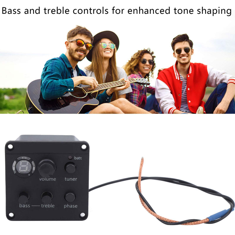 Acoustic Guitar Preamp System with Easy Installation, Small Footprint Acoustic Guitar Pickup, Acoustic Equalizer for Glued to Sound Hole