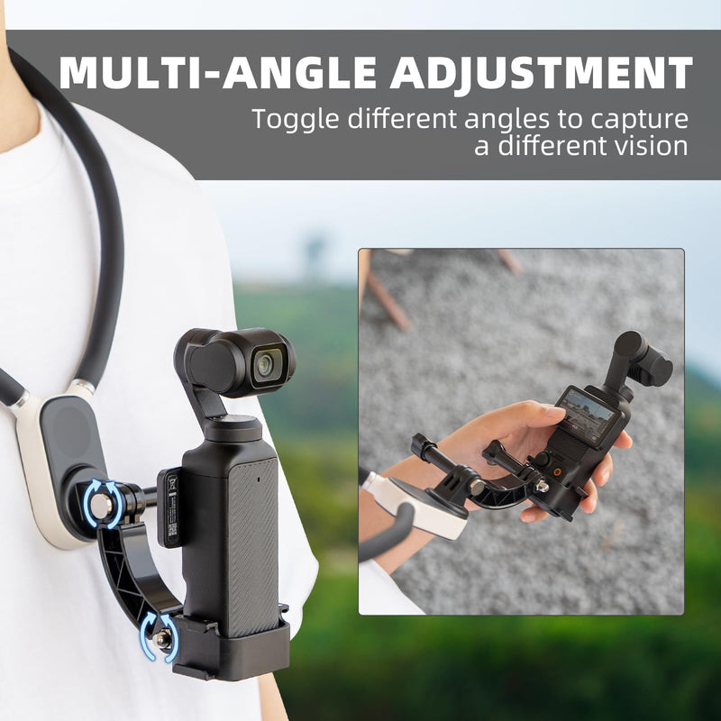 Pocket 3 Magnetic Neck Mount for DJI OSMO Pocket 3,Chest Mount POV/Vlog Video Selfie Stand Hand Free Neck Holder for GoPro Hero12/11/10/9,Camera Accessory