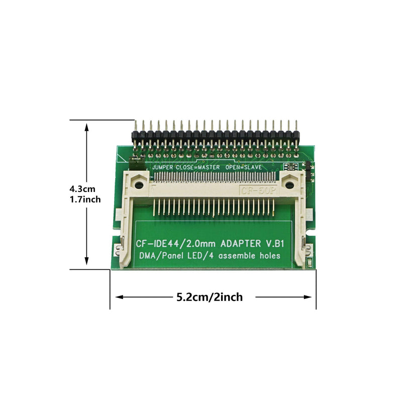 SinLoon CF to IDE Adapter CF Memory Card to 2.5-inch 44Pin Male IDE Laptop SSD HDD Adapter Card （CF/IDE M ）