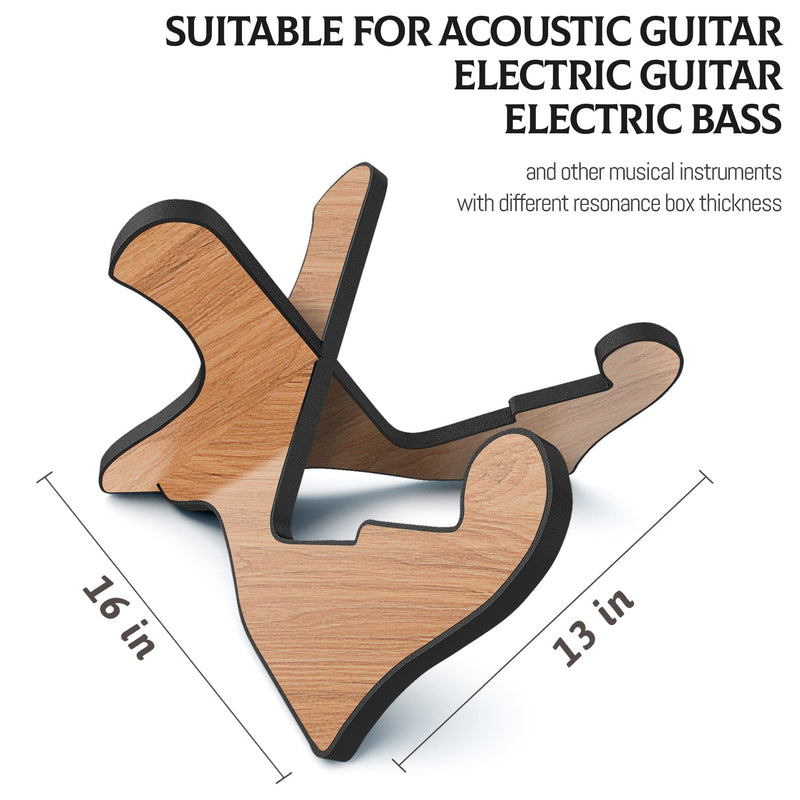 LALAOKS 1Pair Guitar Stand Wooden Guitar Stand Portable Folding Instrument Holder for Acoustic Classic Electric Bass Guitar Sapele