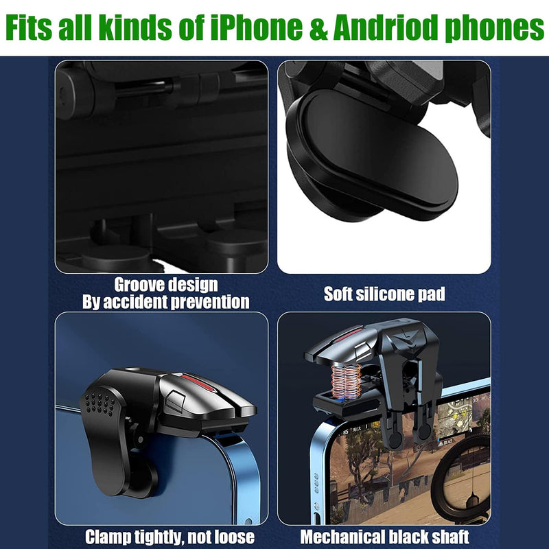 PUBG Mobile Triggers 13 in 1 Combo, 4 GamingTriggers Mobile Phone Game Controller for PUBG/Fortnite/Call of Duty/Rules of Survival, Aim & Fire Trigger for iPhone & Android Phone (Boy) Boy