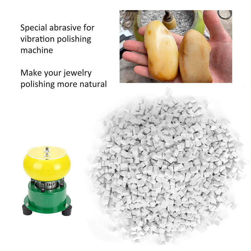 Polishing Abrasive Material Ceramic Filler Ceramic Pellets Non Abrasive Abrasive for Small Stones Tumbling Triangle 3lb for All Kinds of Tumblers for Bowlers