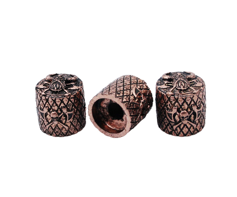 Guyker 3Pcs Guitar Bass Knobs 6mm Dia. Shaft Pots - Zinc Alloy Savage Pirates Surface Retro Style Tone Volume Control Potentiometer Knob Replacement for Electric Guitar Bass (CKB009, Antique Bronze) Antique Bronze, CKB009