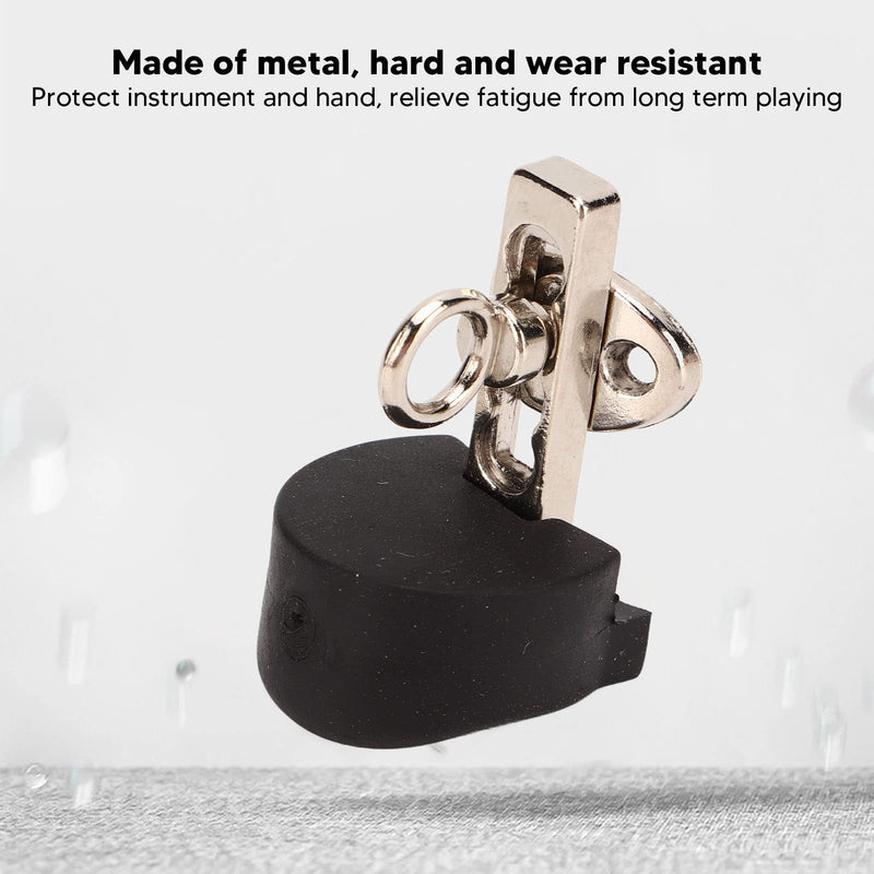 Clarinet Thumb Finger Rest, Adjustable Stainless Steel Suspension Strap Clarinet Oboe Thumb Cushion Thumb Rest, Black Tube Finger Rest with Rubber CushionPercussion accessories
