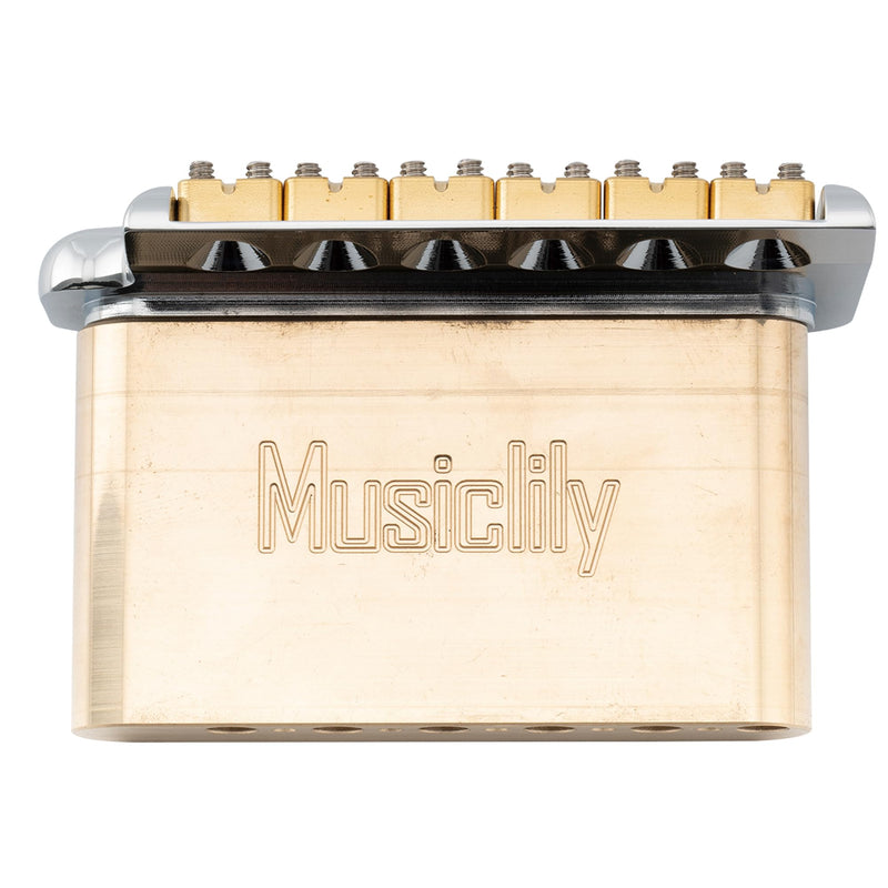 [AUSTRALIA] - Musiclily Ultra 41mm Full Brass Tremolo Block 52.5mm String Spacing for PRS SE Style Electric Guitar Tremolo Bridge 
