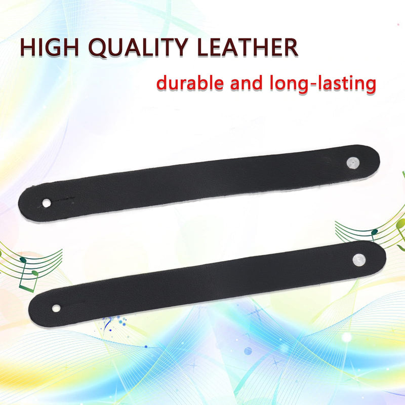 Pack of 2 Guitar Headstock Strap Tie, Leather Guitar Neck Strap Button, Guitar Strap Lock for Acoustic, Electric, Bass Guitars, Ukulele Straps 2pcs