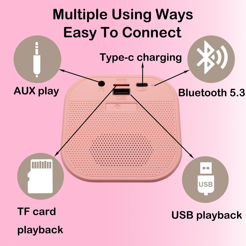 AUTENS Mini Karaoke Machine for Kids&Adults, Portable Bluetooth Karaoke Microphone Singing Speaker with 2 Mic and RGB Multi-Colors, Birthday Gifts Toys for All Smartphones, Family,Home Party