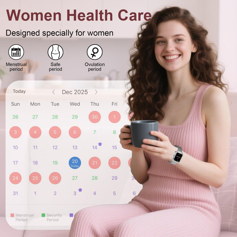 Smart Watch, Colesma 1.59" HD Smart Watches for Women, Answer/Make Call Fitness Tracker Watch for Android iPhone, Sleep/Heart Rate/SpO2/Blood Pressure Monitor, 180+ Dials, Waterproof Watches for Women Silver