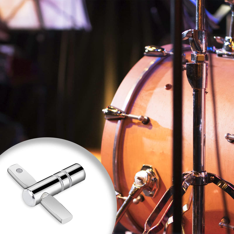 Soulmate Drum Keys 3-Pack Drum Tuner Drum Tuning Key with Continuous Motion Speed Key Percussion Hardware Tool With Hole, Universal Drum Key (Chrome-Plated Steel) 1+3