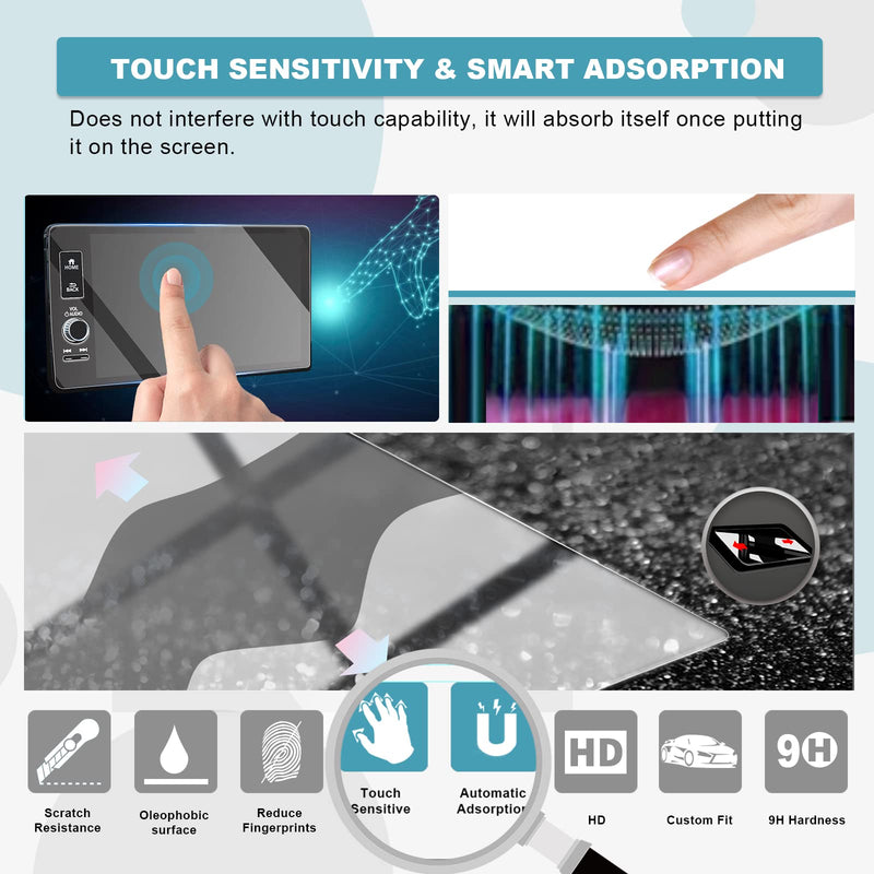 CDEFG for 2023 2024 Refresh CRV Screen Protector for 2023 2024 Honda CR-V EX-L Sport Touring 9 Inch Touch Screen Protector Foils Navigation Display Screen Protective Film Tempered Glass HD Clear 2023 9IN Screen