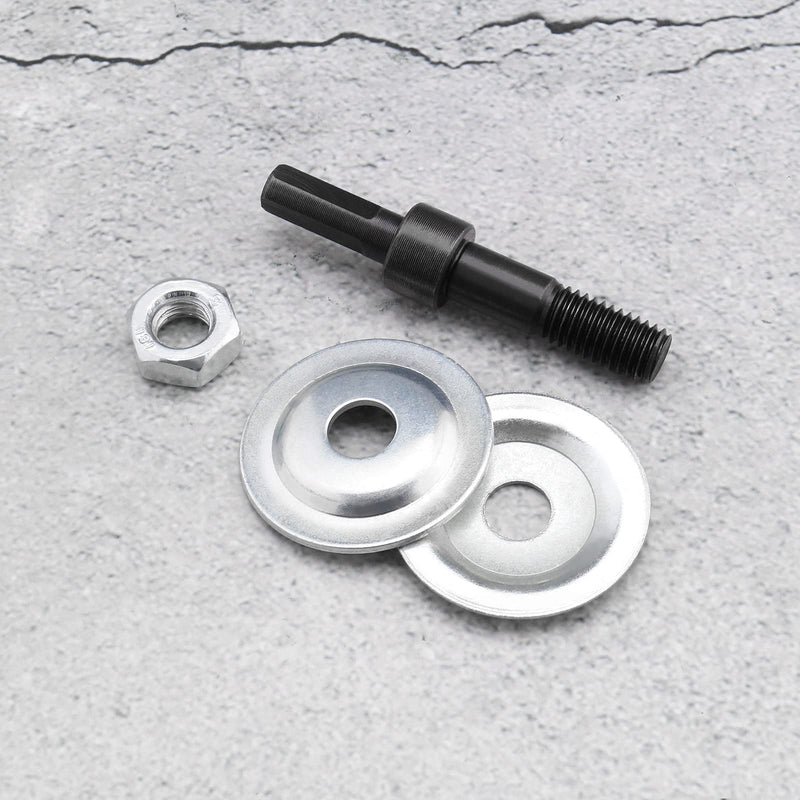 OTOTEC 2 Sätze Bohrdorn-Adapter-Kit Polierscheiben-Adapter für Schleifscheibe Faserscheibe Wollscheibe Stoffscheibe Umwandlungsstange Gewindedurchmesser 9,9 Mm
