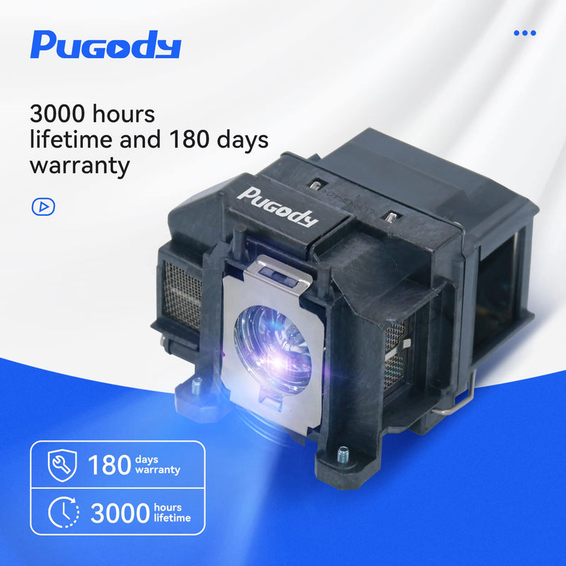 Pugody ELPLP67/V13H010L67 Replacement Projector Lamp Bulb for Epson ex5210 ex7210 ex3210 ex3212 vs210 vs220 s11 x12 x15 eb-s02 w12 PowerLite Home Cinema 500 707 710hd 750hd 1221 1261W H429A H431A H432