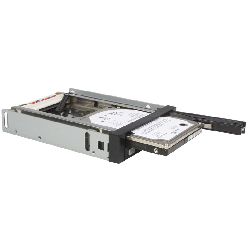 StarTech.com 2 Drive 2.5in Trayless Hot Swap SATA Mobile Rack Backplane - Dual Drive SATA Mobile Rack Enclosure for 3.5 HDD (HSB220SAT25B), Black Single